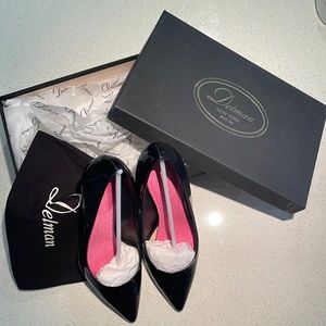 Delman Black Patent Brisa Pump/Heels